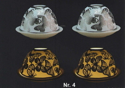 STARLIGHT nr 4 VLINDERS met LED-lichtje ZILVER