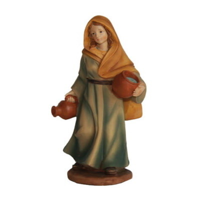 Herderin met kruiken 14 cm voor figuren van 15 cm