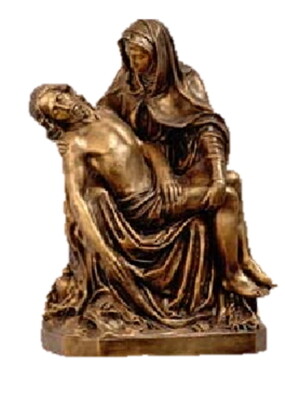 Pieta 60 cm     Bronskleur