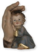 Beschermende hand met jongen 12.8 cm