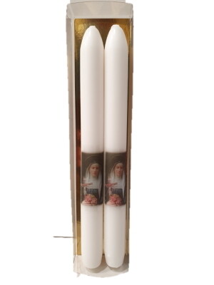 Set van 2 kaarsen 22 cm in doosje RITA