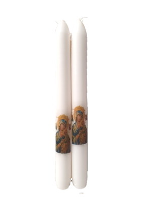 Set van 2 kaarsen 22 cm in doosje ALTIJD DURENDE BIJSTAND