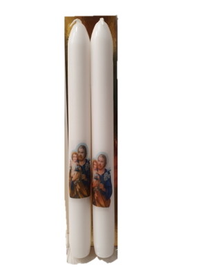 Set van 2 kaarsen 22 cm in doosje JOZEF
