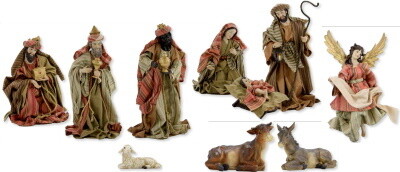 Orientalische kerstset 10 figuren aangekleed 30 cm