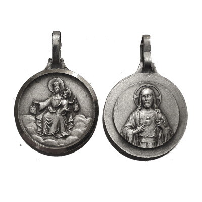 Medaille Schapulier 23 mm zilverkleur