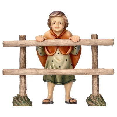 Kind aan hek voor 15 cm figuren gekleurd