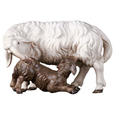 Schaap met lam voor 15 cm figuren gekleurd
