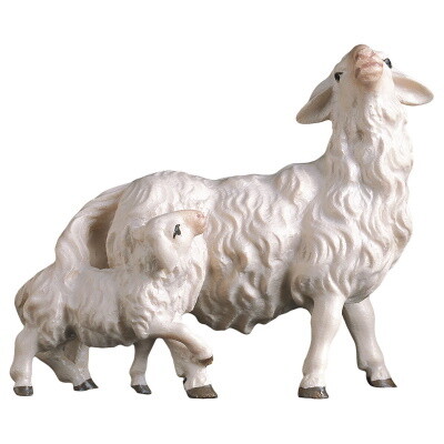 Schaap met lam voor 15 cm figuren gekleurd