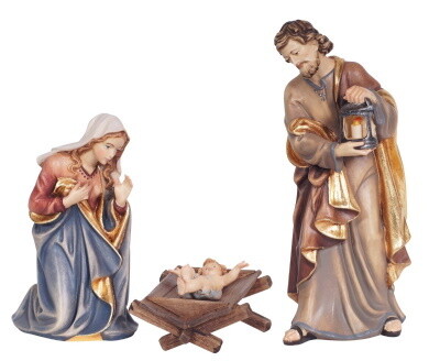 Heilige Familie houtsnijwerk 12 cm