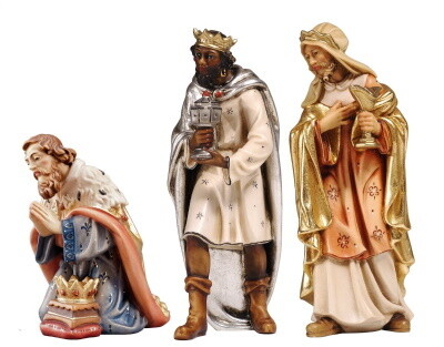 3 koningen houtsnijwerk 12 cm