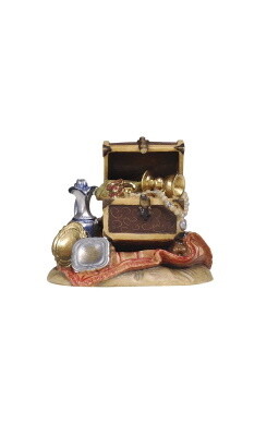 Schatkist houtsnijwerk 12 cm