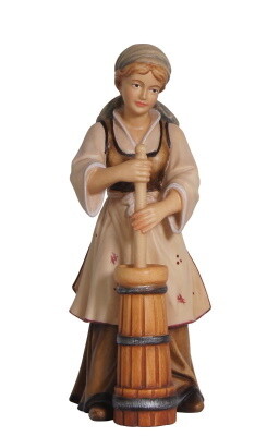 Herderin houtsnijwerk  voor 12 cm figuren