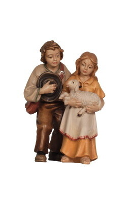 Koppeltje houtsnijwerk 12 cm