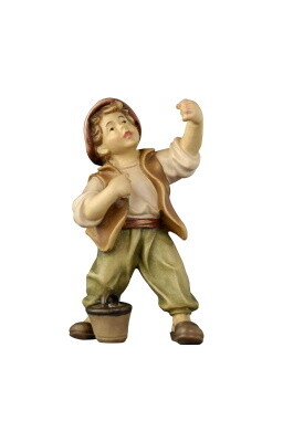 Jongen houtsnijwerk 12 cm