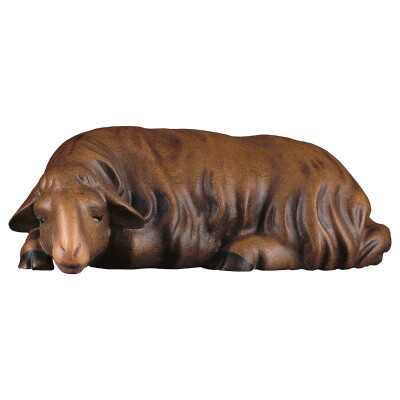 Schaap 12 cm houtsnijwerk  "wasserfarbe" gekleurd