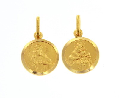 Medaille Olv Schapulier 18KT 9 mm Medaille Olv Schapulier 18KT 9 mm
