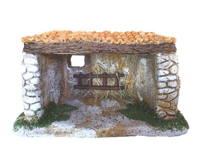 Stal n°3 - 26 x 14 x 14 cm voor  Santons 7 cm