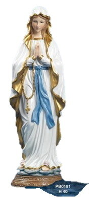Lourdes 40 cm porselein
