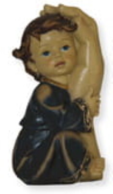 Beschermende Hand blauw 12 cm