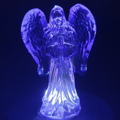 Beeld Engel lichtpaars glas 10 cm