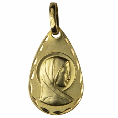 Medaille Onze Lieve Vrouw 19x12 mm GOUD 375/1000 Medaille Onze Lieve Vrouw 19x12 mm GOUD 375/1000