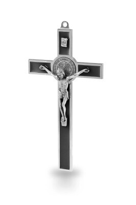 Kruis Benedictus 20 cm  - ZWART -metaal