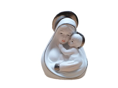 Buste Madonna porselein met licht 12 cm
