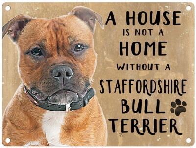 STAFFORDSHIRE BULL TERRIER metal sign 30 cm x 40 cm