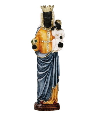 Zwarte Madonna van Oropa  18 cm     marmerstof