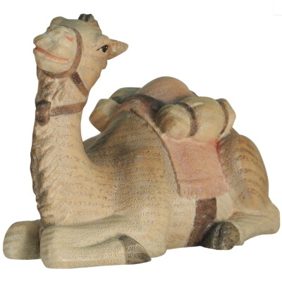 Kameel houtsnijwerk gekleurd 12 cm LEONIE