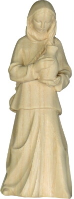 Herderin met kruik houtsnijwerk gekleurd 12 cm LEONIE