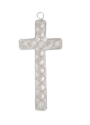 Kruis met kristallen 17 cm
