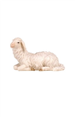 Schaap liggend houtsnijwerk 12 cm