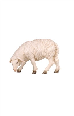 Schaap grazend houtsnijwerk 12 cm