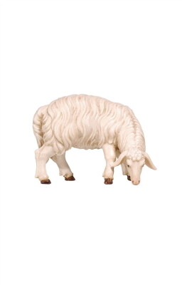 Schaap grazend houtsnijwerk 12 cm