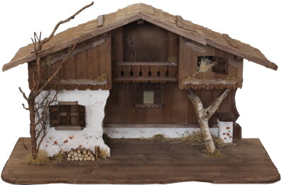 Kerststal Wallgau Antik 118X50X68,5 voor 25-30 cm figuren Kerststal Wallgau Antik 118X50X68,5 voor 25-30 cm figuren