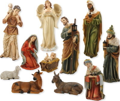 Kerstset 60 cm 11 figuren  KER-DEK-272-60