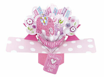 Popup Kaart - Baby Girl  -