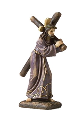 Beeld Christus draagt het kruis 19 cm