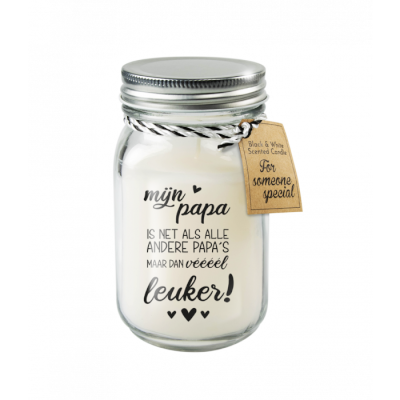 Black &amp; White scented candles - Papa