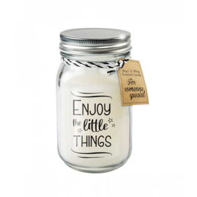 Black & White scented candles - Enjoy the little things