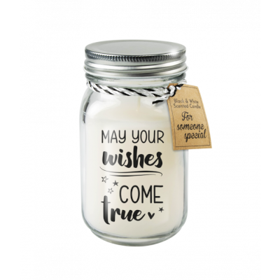 Black &amp; White scented candles -  May your wishes