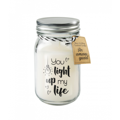 Black &amp; White scented candles - You light up my life