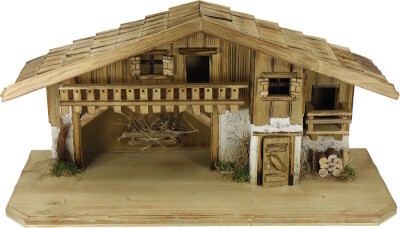 Kerststal  Schliersee 70X29X33 cm voor 10 - 12 cm figuren