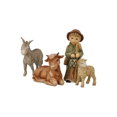 Herder + Ezel + Os + Schaap - 11,5  cm GOEBEL
