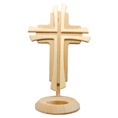 Kruis staand in hout 25 cm