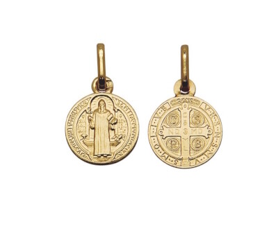Medaille Benedictus 18KT 16 mm - 3.4 gr Medaille Benedictus 18KT 16 mm - 3.4 gr