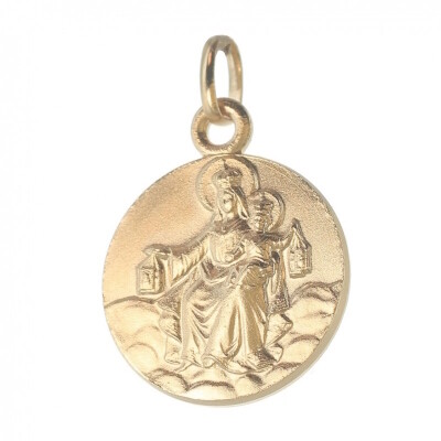 Medaille Olv Schapulier 18KT 10 mm