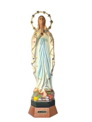 Beeld OLV Lourdes 46 cm - OGEN IN KRISTAL -