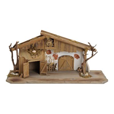 Kerststal 60 X 20 X 27 cm voor figuren 8-13 cm